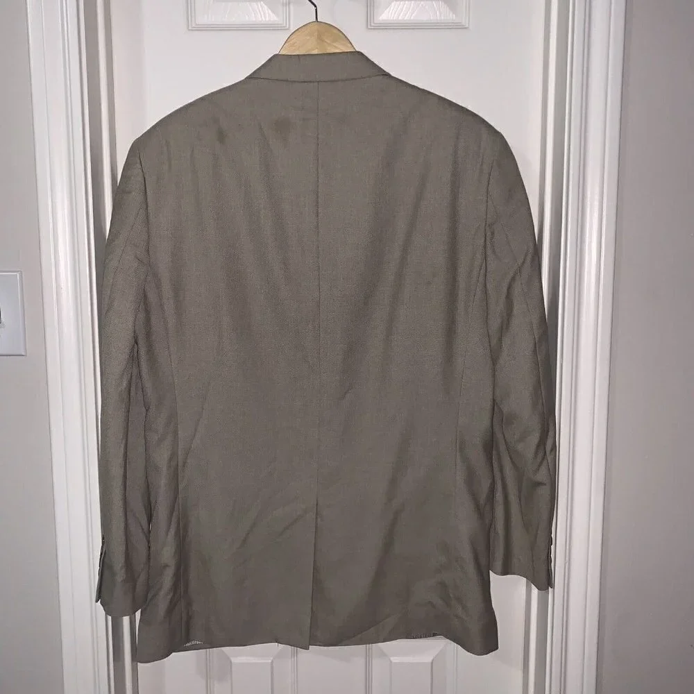Croft & Barrow Tan Business Casual 2 Button Sport Coat Mens Blazer 40 Reg